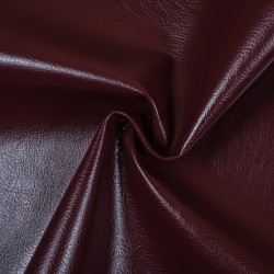 Ткань Дерматин (Кожзам) для мебели (Ширина 138см), цвет Бордовый (на отрез) в Кашире