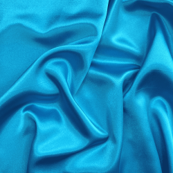 *Ткань Атлас-сатин, цвет Голубой (на отрез)  в Кашире