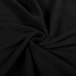 Ткань Флис Односторонний 180 гр/м2 (Ширина 150см), цвет Черный (на отрез) в Кашире