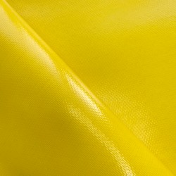 Ткань ПВХ 600 гр/м2 плотная (Ширина 1,5м), цвет Жёлтый (на отрез) в Кашире