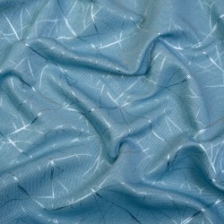 Ткань Блэкаут для штор светозатемняющая 75% &quot;Ледовое тиснение, Голубой&quot; (на отрез)  в Кашире