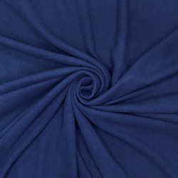 Ткань Флис Односторонний 130 гр/м2 (Ширина 150см), цвет Темно-синий (на отрез) в Кашире