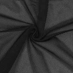 Трикотажная Сетка 75 г/м2, цвет Черный (на отрез)  в Кашире