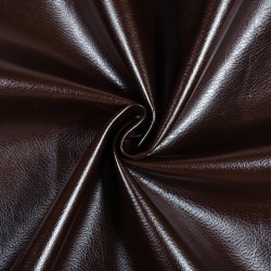 Ткань Дерматин (Кожзам) для мебели (Ширина 138см), цвет Темно-Коричневый (на отрез) в Кашире