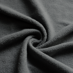 Ткань Флис Односторонний 130 гр/м2, цвет Серый (на отрез)  в Кашире