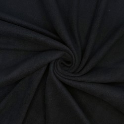 Ткань Флис Односторонний 130 гр/м2 (Ширина 150см), цвет Черный (на отрез) в Кашире
