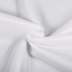 Ткань подкладочная Таффета 190Т (Ширина 150см), цвет Белый (на отрез) в Кашире