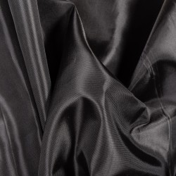 Ткань подкладочная Таффета 190Т (Ширина 150см), цвет Черный (на отрез) в Кашире