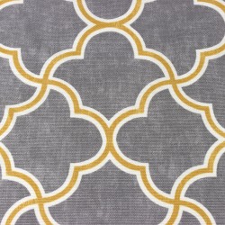 Интерьерная ткань Дак (DUCK), принт &quot;Орнамент на Сером&quot; (на отрез)  в Кашире
