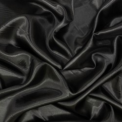 Ткань Атлас-сатин (Ширина 150см), цвет Черный (на отрез) в Кашире