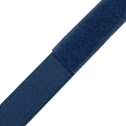 Контактная лента 25мм цвет Синий (велькро-липучка, на отрез)  в Кашире