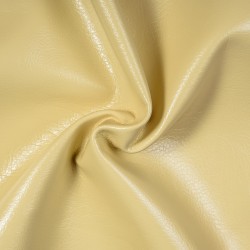 Ткань Дерматин (Кожзам) для мебели (Ширина 138см), цвет Кремовый (на отрез) в Кашире