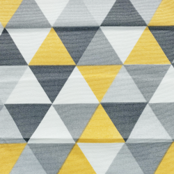 Интерьерная ткань Дак (DUCK) (ширина 1,8м), принт &quot;Треугольники&quot; (на отрез) в Кашире